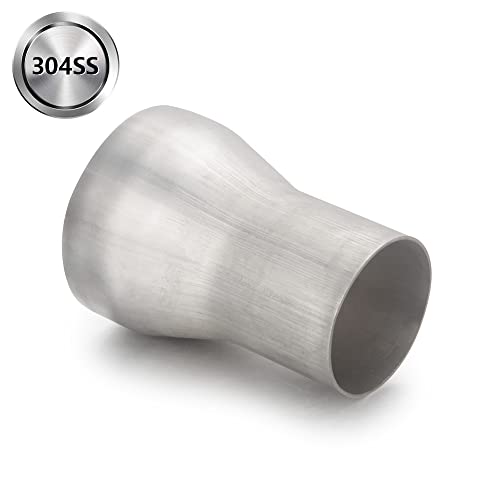 Image of A-KARCK Exhaust Adapter Connector 2 inch OD to 3 inch OD, Exhaust Pipe Reducer 4 inch Overall Length 304 Stainless Steel