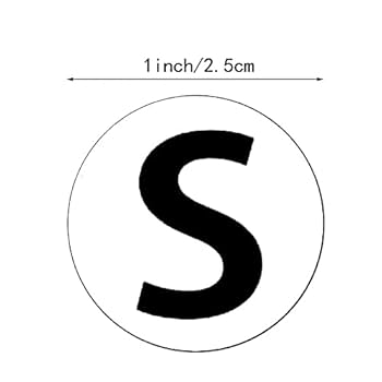 XLサイズ確認用 Amazon | サイズ シール 業務用 XS S M L XL XXL XXXL 7サイズ