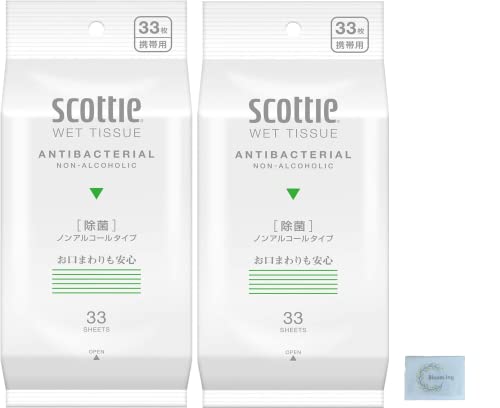 ( 2 個 セット ) スコッティ ウェットティシュー 除菌 ノンアルコールタイプ 携帯用 33枚 2 個 セット ペーパー 付
