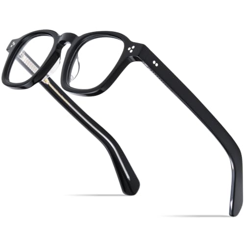 Image of HEPIDEM Acetate Glasses Frame Men Women Square Eyeglasses Optical Spectacles MZEPH