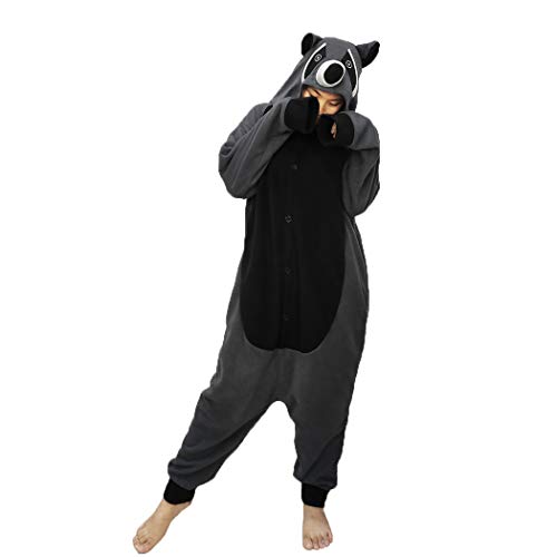 Guturris Unisexe Animal Costume De Cosplay Raton Laveur Adulte Halloween Pyjama S