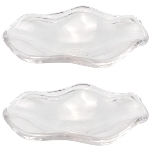 DOERDO 2Pcs Replacement Glass Dish Oil Warmer Dish Candle Warmer Plate Wax Tray Glass Dish, 4.5x4.5x1.2 Inch -  DOERDO DD