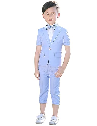 Ensemble veste manches courtes et pantalon garçon pour un confort estival au quotidien