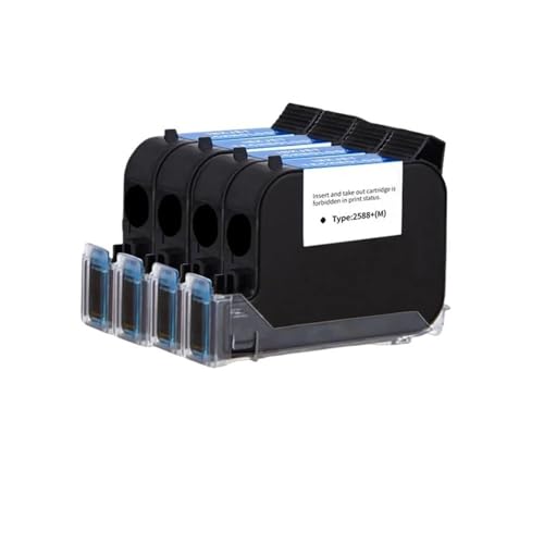 KwxbcRyog Ink Cartridge 2588 42ML Black Red Blue Green Quick Drying 12.7mm Print Height Compatible With Handheld Inkjet Printer(1 YELLOW)