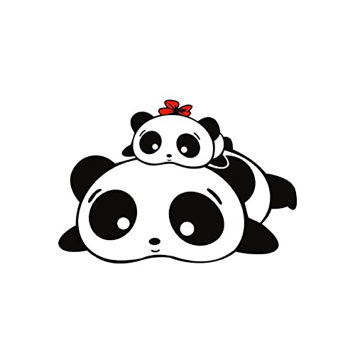 Asudaro mignon petit autocollant de voiture de panda, Autocollant de voiture étanche en forme de panda 3D Autocollants réalistes pourpanda Autocollant mignon...