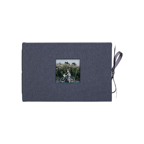 Kolo Noci Small 4x6 Photo Album, Holds 24 Photos, Ideal for Weddings and Baby Books, Iron Grey