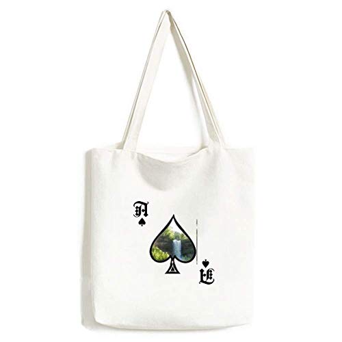 Sac à main forestry scenery lavable avec motif poker bêche original