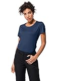 Leicht Jack Wolfskin Damen TECH T W schnelltrocknendes T-Shirt, Dark Indigo, XXL
