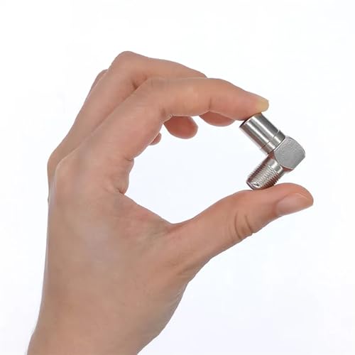 Conector F en ángulo con diseño acodado a 90 grados para cable coaxial 6