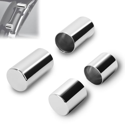 Image of Rear 4-Point DOCKING HARDWARE COVER KIT for Harley Touring 2009-2024,for Road Glide Road King Street Glide Electra Glide,Set of 4 (2 Long, 2 Short) /Chrome
