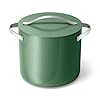 Caraway stock pot 12 qt ceramic coated pot with lid fee from forever chemicals large pot for bigger batches sage  urban country home decor