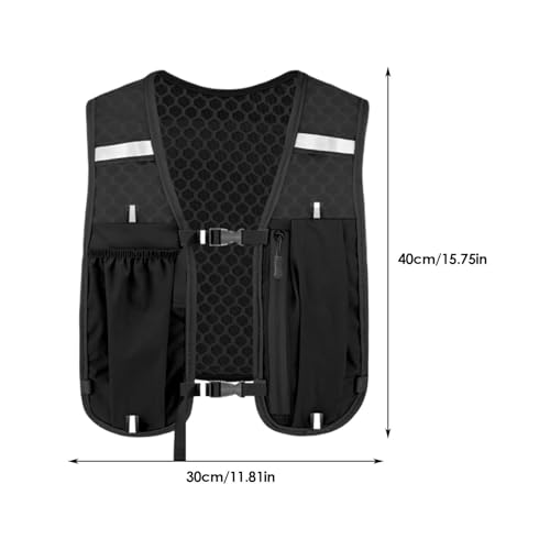 Chaleco de hidratación para correr con bolsillos y correa de pecho flexible 5