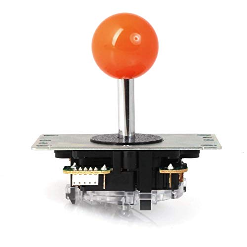 Image of SANWA JLF-TP-8YT Arcade Joystick (Orange Ball Top) - Premium, High Precision, Responsive Controls, Multi-Platform Compatible - Ideal for Gaming Enthusiasts, for Arcade Jamma Game 4 & 8 Way Adjustable