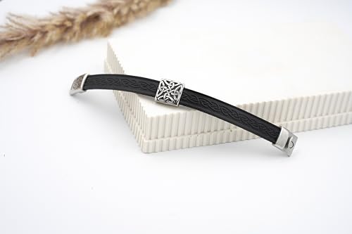 Briomhar Leather Celtic Knot Bracelet Unisex - Irish Jewelry for Women, Celtic Jewelry for Men, Irish Gifts Made in Ireland4