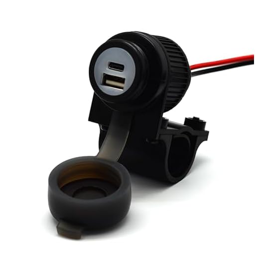 Cliff Top 36W PD USB-C e QC 3.0 caricatore USB per manubrio da moto, con interruttore di alimentazione magnetico, doppia porta, resistente, impermeabile per manubri da 7/8 '' e 1''
