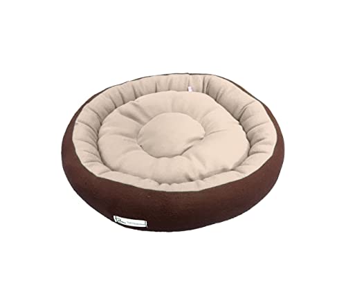 Image of Premium Medium Size Dog Bed for Medium Dogs and Puppies Anti Skid Bottom Washable Orthopedic Big Dog /cat Beds Cream /Brown