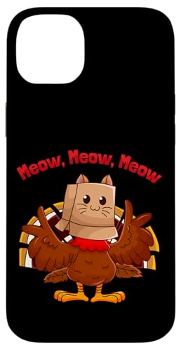 Thanksgiving Turkey Fake Cat Family Matching Costume Custodia per iPhone 14 Plus