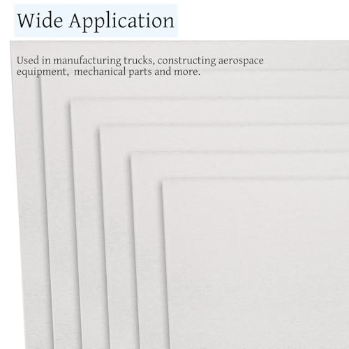 Tlence 6 Pack 5052 Aluminum Sheet, 12" x 12" x 1/64" (0.02") Inch Metal Plain Aluminum Plate, 0.5mm Panel Covered with Protective Film, Heat Treatable Aluminum Flat for Industry Crafting - Image 4