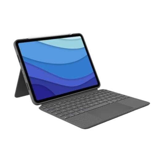 Capa com Teclado Logitech Combo Touch iPad Pro 11" (1ª, 2ª, 3ª e 4ª Gerações), Teclado Retroiluminado Destacável com Suporte, Touchpad Integrado Click-Anywhere e Carregamento via Smart Connector - Cinza