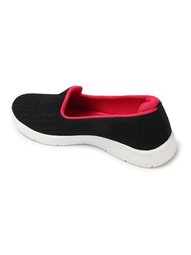 Image of Carlton London Breathable Knit Slip-On Sneakers - Lightweight Comfort for Everyday Wear