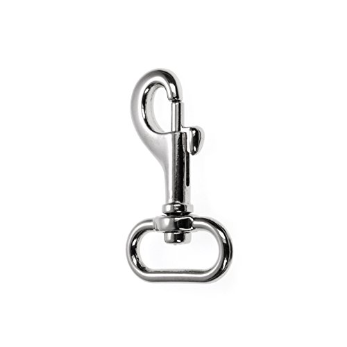 Ganzoo Karabinerhaken mit Drehgelenk 58 mm, Wirbel-Bolzenkarabiner mit Drehkopf, 27 mm Öse, für Hundeleine, Halsband und Paracord 550, legierter Stahl, für Basteln und Outdoor, schwarz, 2 Stück