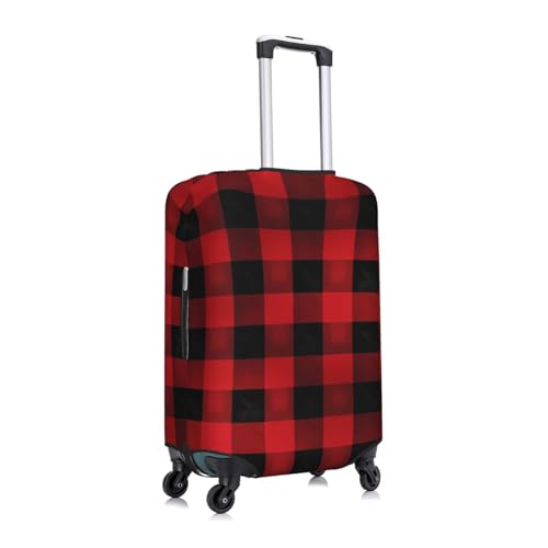 Travel Luggage Cover Anti-Scratch Suitcase Cover Protector Elastic Thicken Luggage Protector Washable Baggage Covers Red Black Buffalo Check Plaid Pattern Suitcase Sleeve Fit 18-32 Inch Luggage Small3