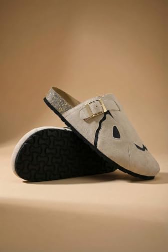 Image of Big Fox Men's Cork Footbed Clogs with Adjustable Buckle | Closed-Toe Comfort Sandals | Slip-On Casual Wear