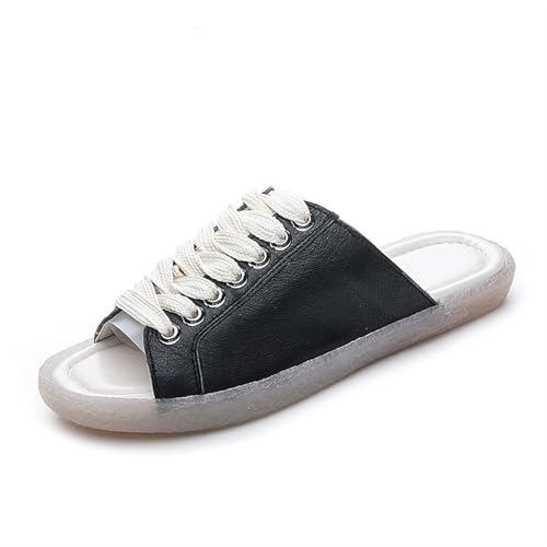 BMLDCWSE Womens Sandals Soft sole maternity sandals, flip flops, women's shoes, versatile outdoor wear(Black,5.5)