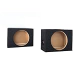 Sound Quality Enclosures 8" Pair Car Audio Speaker Enclosure Box, 3.75 Mounting Depth, 7 1/4 Cutout, Color Gray MDF Universal Speaker Pods