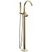 Delta Faucet Tetra Floor-Mount Freestanding Tub Filler with Hand Held Shower, Gold Tub Faucet, Lumicoat Champagne Bronze T4788-CZ-PR-LHP-FL (Valve and Handle Not Included)