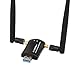 immagine 5Flybiz Chiavetta WiFi 1200Mpbs, Adattatore USB 3.0 WiFi, Dual Band Wireless Adapter WiFi con Antenna 5dBi (300Mbps/2.4GHZ, 867Mbps/5.8GHZ) 802.11ac, per Windows XP/Vista/7/8/10, Linx2.6X; Mac OS X
