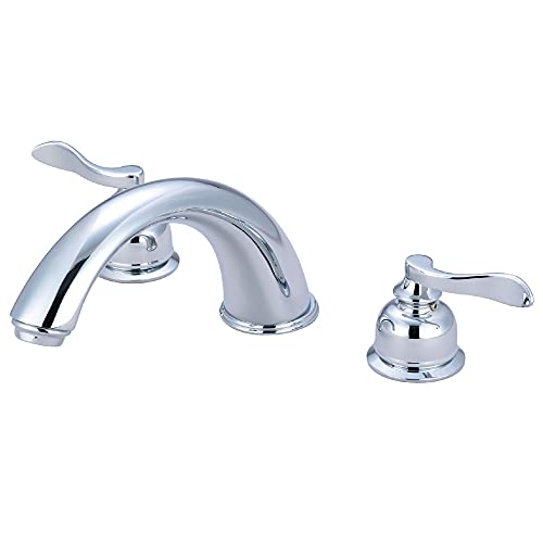 Kingston Brass KB8361NFL NuWave French Roman Tub Faucet, 7-3/4 inch spout reach, Polished Chrome