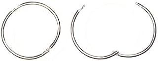 Pair of 925 Sterling silver hinged sleeper hoop earrings. 14mm across