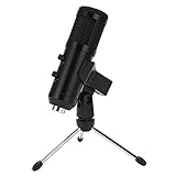 Microphone à Main, Microphone avec trépied Microphone de Bureau avec 1 X trépied pour Les Jeux