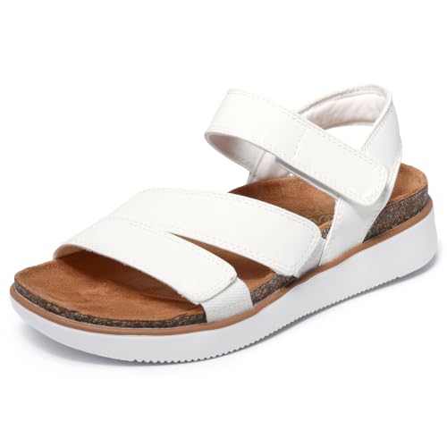 Image of Skechers Women's Lifted Comfort | Skecjers Memory Foam Footbed, Cork Trim, Adjustable Strap, Vegan, Hook and Loop Closure