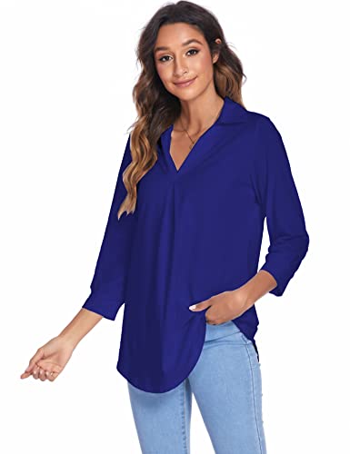 Image of Newchoice Womens 3 /4 Sleeve Shirts Business Casual Tops