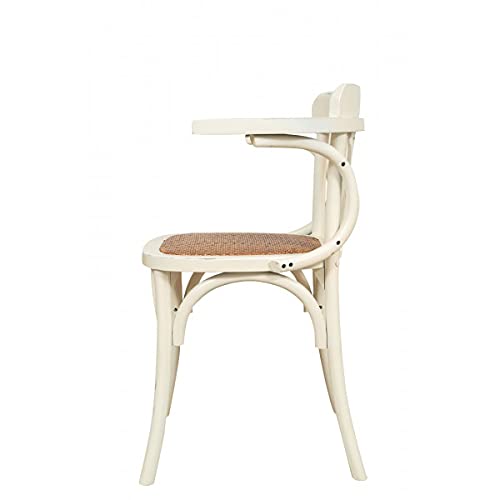 Biscottini Esszimmerstühle Holz landhausstil möbel 77x42x45 cm - Küchenstühle Holz - Rattanstühle esszimmermöbel Vintage - Bistrot Rattan Stuhl - Retro küchenmöbel - Esstisch stühle