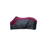 HKM Comfort Fliegendecke mit Fleece, Dunkelrot/Schwarz, 135