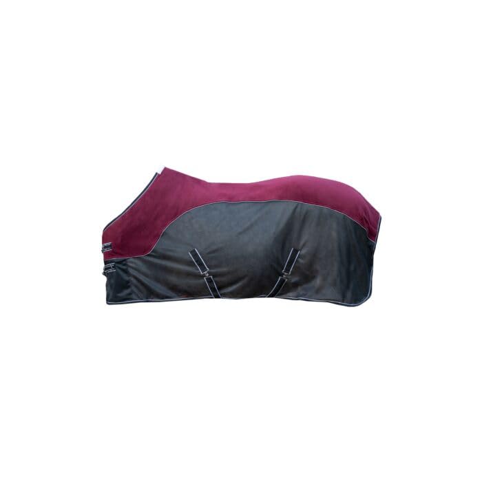 HKM Comfort Manta antimoscas con polar Rojo Oscuro/Negro 155