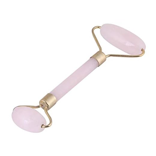 Jade Roller, 1 Piece Natural Double Head Rose Quartz Face Roller, Crystal Facial Massager, Neck Face Massage Tool