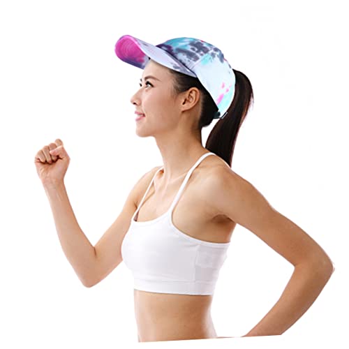 Casquette de baseball anti-coup de soleil en coton bleu réglable pour l'été