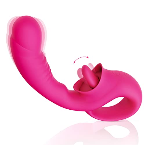 Clitoral Licking G Spot Vibrator, Realistic Dildo Clitoralis Stimulator For Women With 10 Licking & Vibrating Modes, Strapless Strap-On Dildo For Multiple Stimulation, Adult Sex Toys For Women #TOP11