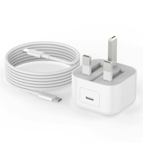 iPhone Charger Plug, 30W Super Quick Charging, USB-C Power Adapter with 2M USBC to Type C Charging Cable, Mfi Certified Fast Wall Charger for iPhone 17/16/16 Plus/16 Pro/16 Pro Max/15/iPad Air/AirPods