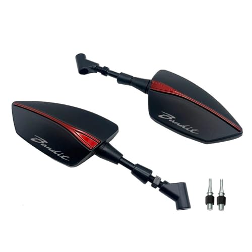 USAMZOM Rétroviseurs Latéraux de Moto pour Suzuki pour Bandit GSF400 600 650 650S 1200 1250S 600S M8/M10 Rétroviseurs Latéraux Réglables...