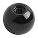Handle Ball Nut for Machine Tool Replacement Part, Lathe Equipment Accessory, Industrial Ball Nut with and Iron Construction, Woodworking(for M12-40bakelite Black)