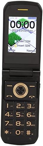 Heayzoki Unlocked Senior Flip Cell Phone, Ultra Long Standby Dual Card Dual Standby Mobile Phone, Big Font Big Screen Loud Phone Cell Phone, One Key Fast Dial(Gold)