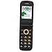 Ejoyous Flip Seniors Phone, Big Font Big Screen Loud Phone One Key Shortcut Dialing Cell Phone with Ultra Long Standby Dual Card Dual Standby G9000 Gold