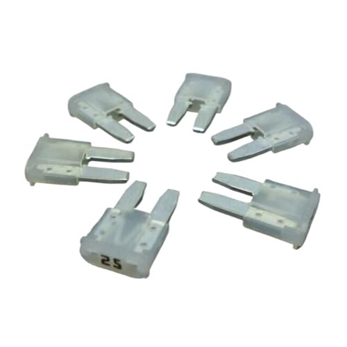 Set de 5 fusibles Micro2 ATR para auto con amperajes mixtos 5A, 7.5A, 10A, 15A, 20A, 25A, 30A para f-rd, f-x, mo-deo, d-dg (Tamaño: 25A) miniatura 1