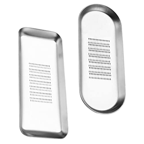 HIAKDOFT 2piezas Rallador De Jengibre De Acero Inoxidable Rallador De Para Vegetales y Frutas Herramienta Para Rallar Jengibre Cocina