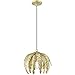 Livex Lighting 41231-28 Acanthus - One Light Mini Pendant, Winter Gold Finish with Winter Gold Metal Shade